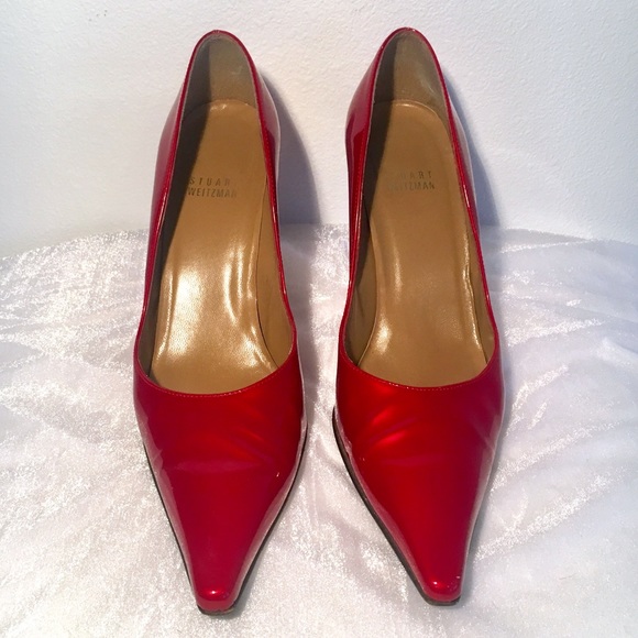 Stuart Weitzman Red Patent Leather Pump - Picture 3 of 7